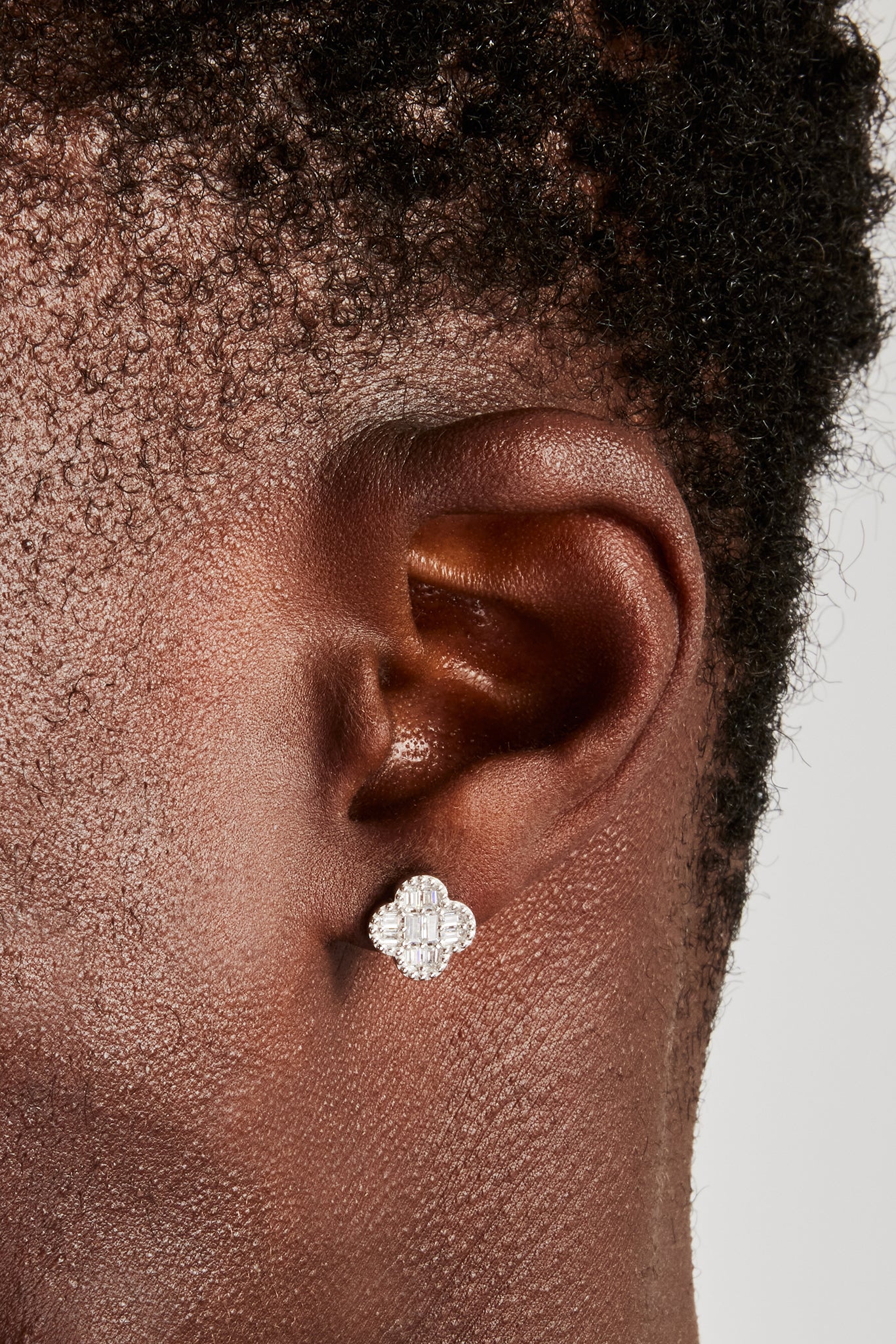 Ohrstecker mit Baguette-Motiv – 10 mm